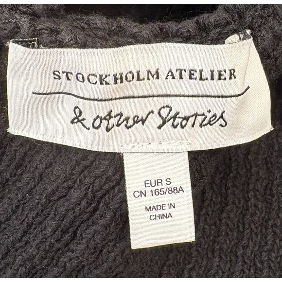 Stockholm Atelier & Other Stories Black Crochet Bra Top Size Small Boho Goth - Picture 6 of 6